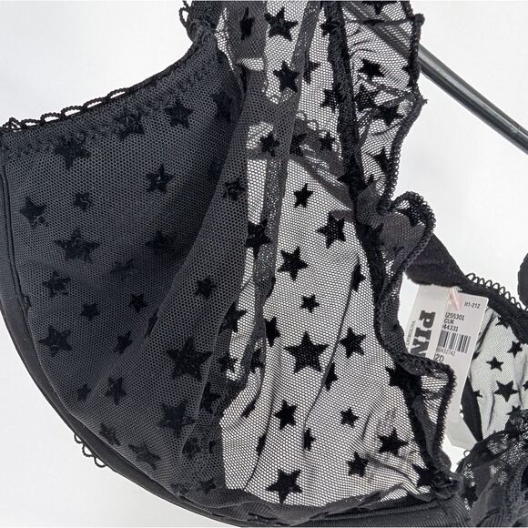 Victoria's Secret Black Star Mesh Bra - Picture 6 of 7